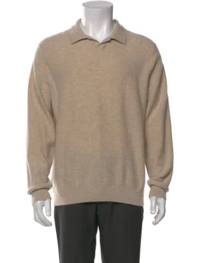 Pre-owned Vince Cashmere Collar Polo Sweater In Neutral