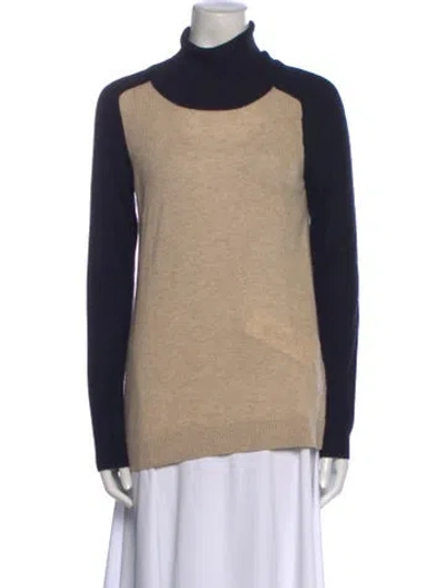 Pre-owned Vince Cashmere Colorblock Pattern Sweater