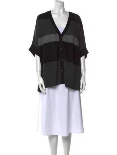 Pre-owned Vince Cashmere Colorblock Pattern Sweater In Black