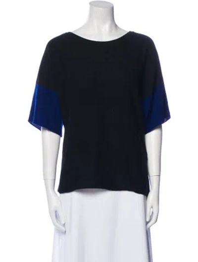 Pre-owned Vince Cashmere Colorblock Pattern Sweater In Blue