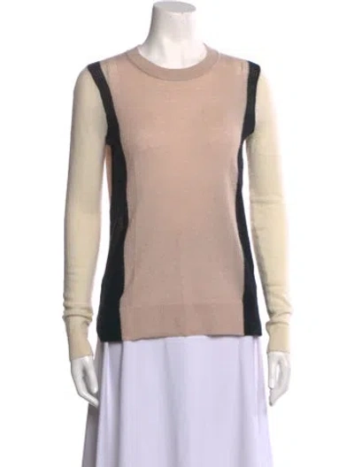 Pre-owned Vince Cashmere Colorblock Pattern Sweater In Neutral