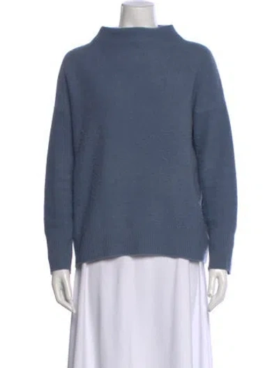 Pre-owned Vince Cashmere Cowl Neck Sweater In Blue