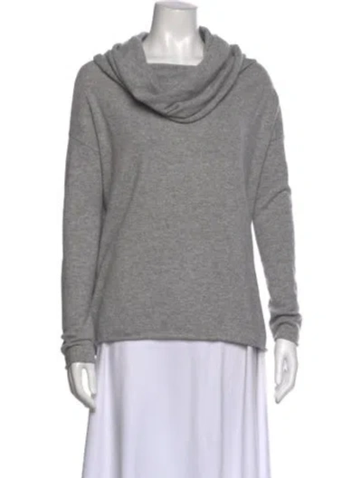 Pre-owned Vince Cashmere Cowl Neck Sweater In Gray
