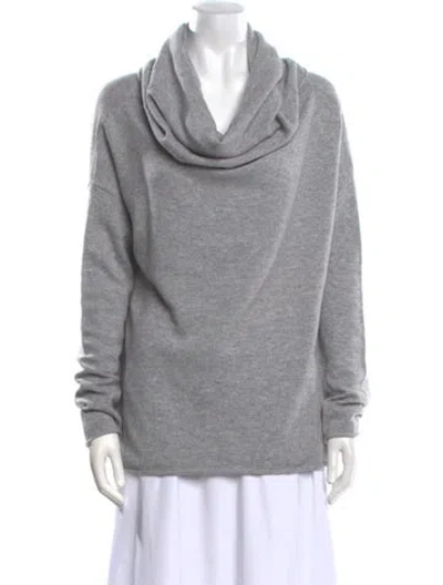 Pre-owned Vince Cashmere Cowl Neck Sweater In Gray