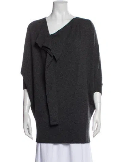Pre-owned Vince Cashmere Cowl Neck Sweater In Gray