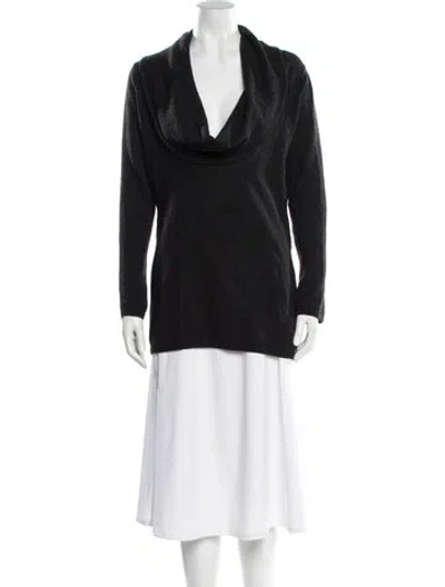 Pre-owned Vince Cashmere Cowl Neck Sweater In Gray