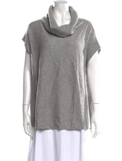 Pre-owned Vince Cashmere Cowl Neck Sweater In Gray