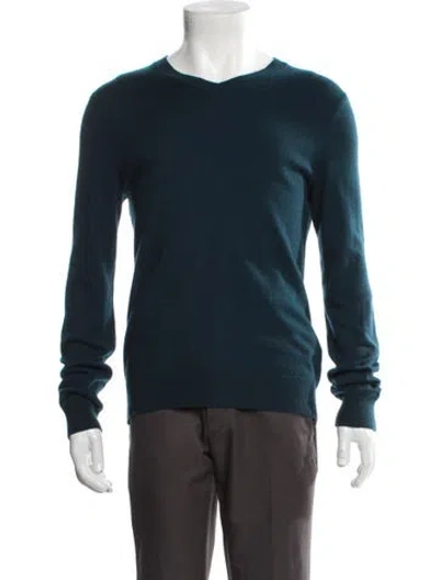 Pre-owned Vince Cashmere Crew Neck Pullover In Blue