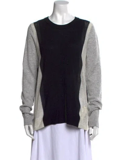 Pre-owned Vince Cashmere Crew Neck Sweater In Black