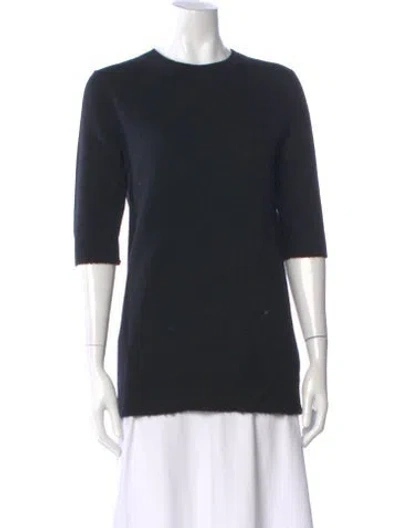 Pre-owned Vince Cashmere Crew Neck Sweater In Black