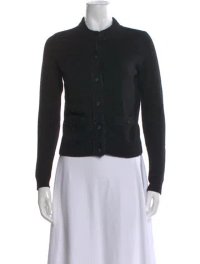 Pre-owned Vince Cashmere Crew Neck Sweater In Black