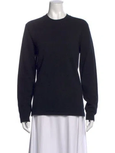 Pre-owned Vince Cashmere Crew Neck Sweater In Black