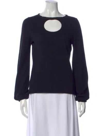 Pre-owned Vince Cashmere Crew Neck Sweater In Black