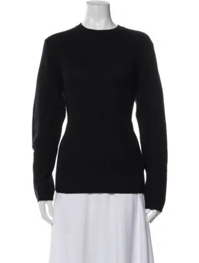 Pre-owned Vince Cashmere Crew Neck Sweater In Black