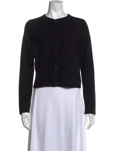 Pre-owned Vince Cashmere Crew Neck Sweater In Black