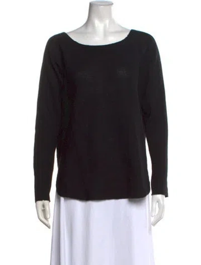 Pre-owned Vince Cashmere Crew Neck Sweater In Black
