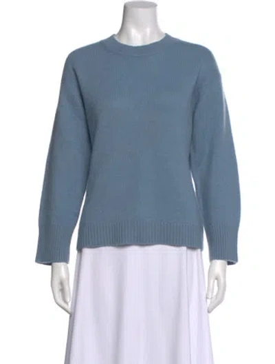 Pre-owned Vince Cashmere Crew Neck Sweater In Blue