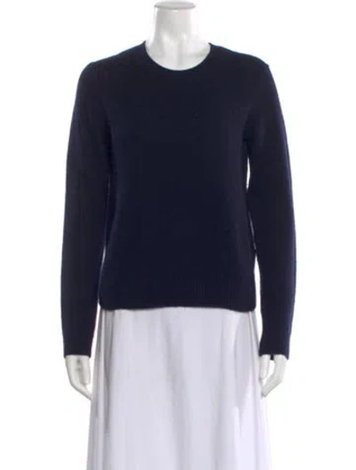 Pre-owned Vince Cashmere Crew Neck Sweater In Blue