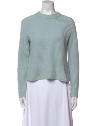 Pre-owned Vince Cashmere Crew Neck Sweater In Blue
