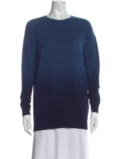 Pre-owned Vince Cashmere Crew Neck Sweater In Blue