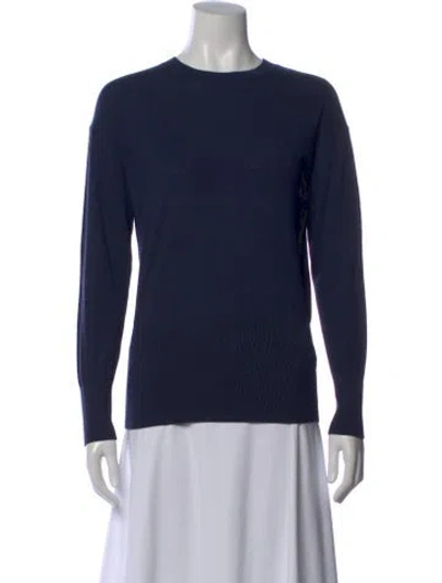 Pre-owned Vince Cashmere Crew Neck Sweater In Blue