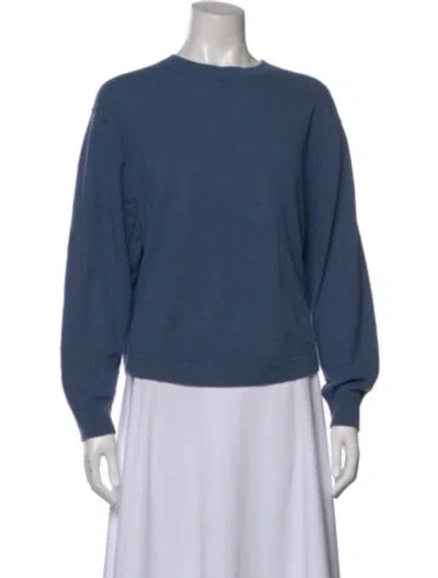 Pre-owned Vince Cashmere Crew Neck Sweater In Blue