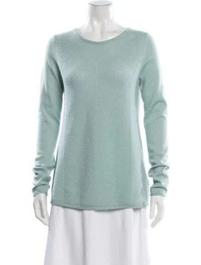 Pre-owned Vince Cashmere Crew Neck Sweater In Blue