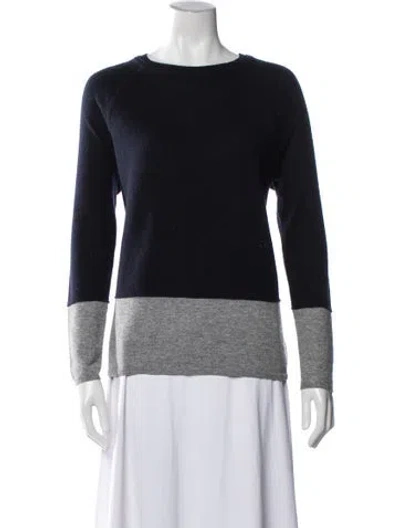 Pre-owned Vince Cashmere Crew Neck Sweater In Blue