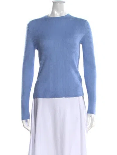 Pre-owned Vince Cashmere Crew Neck Sweater In Blue