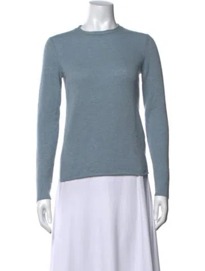 Pre-owned Vince Cashmere Crew Neck Sweater In Blue