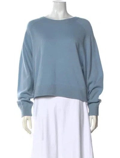 Pre-owned Vince Cashmere Crew Neck Sweater In Blue
