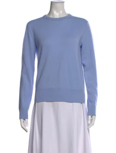 Pre-owned Vince Cashmere Crew Neck Sweater In Blue