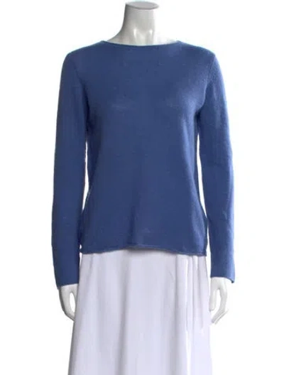 Pre-owned Vince Cashmere Crew Neck Sweater In Blue