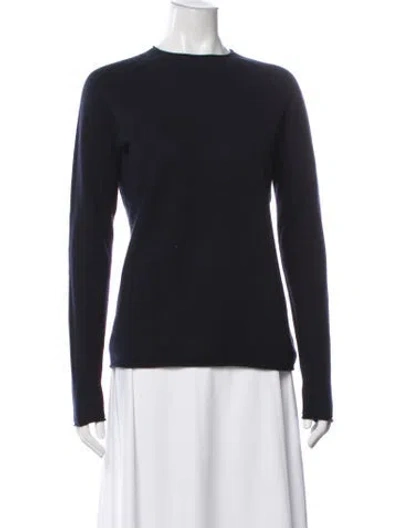 Pre-owned Vince Cashmere Crew Neck Sweater In Blue