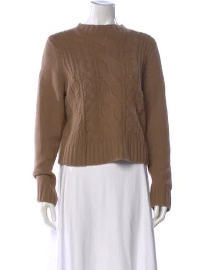 Pre-owned Vince Cashmere Crew Neck Sweater In Brown