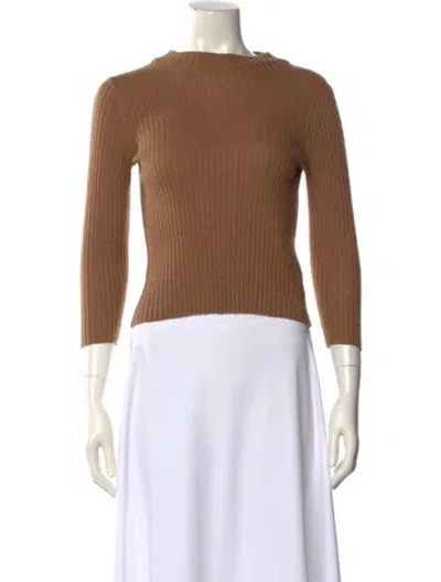 Pre-owned Vince Cashmere Crew Neck Sweater In Brown