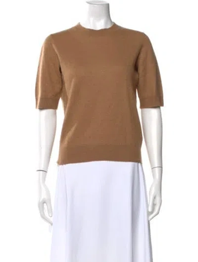 Pre-owned Vince Cashmere Crew Neck Sweater In Brown