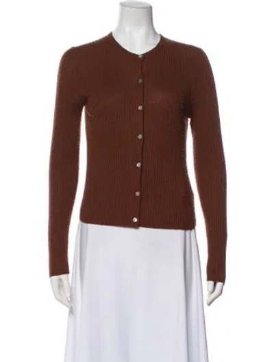 Pre-owned Vince Cashmere Crew Neck Sweater In Brown