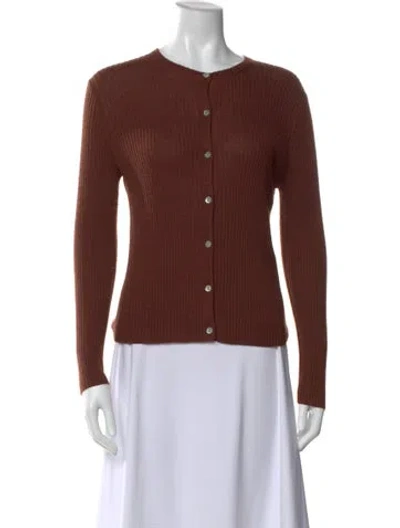 Pre-owned Vince Cashmere Crew Neck Sweater In Brown