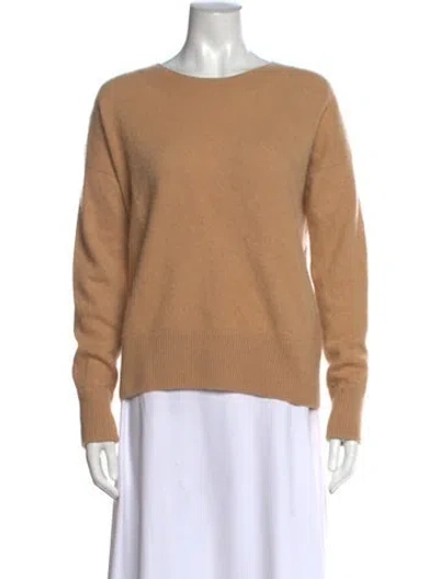Pre-owned Vince Cashmere Crew Neck Sweater In Brown