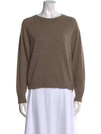 Pre-owned Vince Cashmere Crew Neck Sweater In Brown