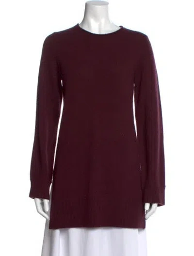 Pre-owned Vince Cashmere Crew Neck Sweater In Burgundy