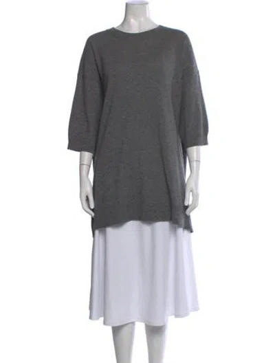Pre-owned Vince Cashmere Crew Neck Sweater In Gray