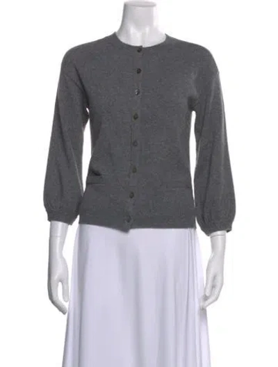 Pre-owned Vince Cashmere Crew Neck Sweater In Gray