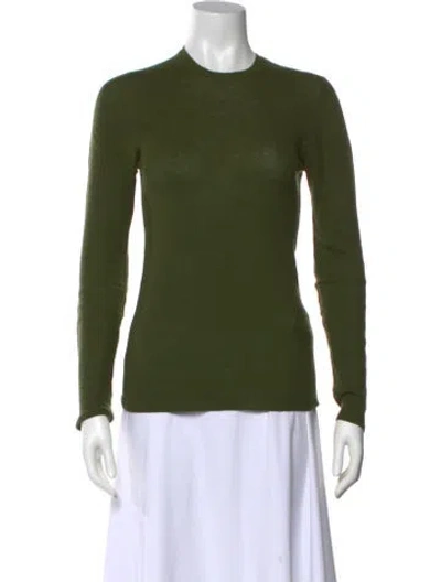 Pre-owned Vince Cashmere Crew Neck Sweater In Green