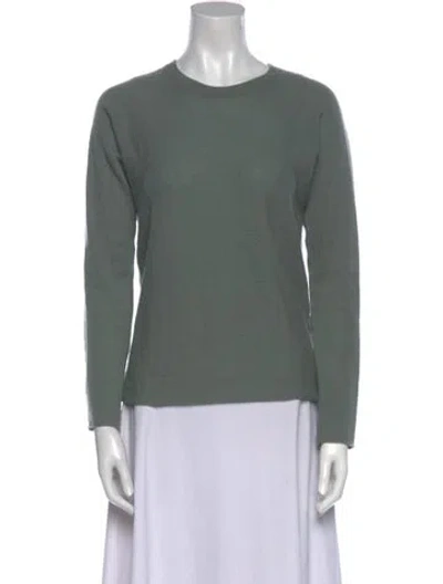 Pre-owned Vince Cashmere Crew Neck Sweater In Green