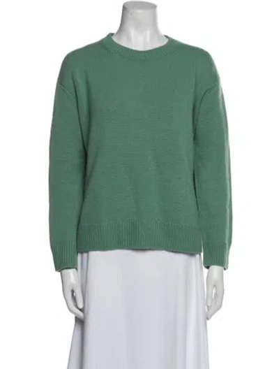 Pre-owned Vince Cashmere Crew Neck Sweater In Green