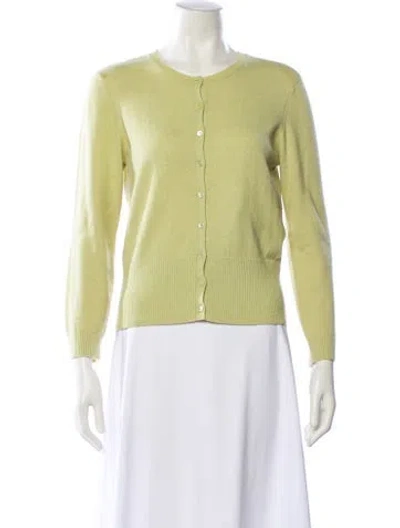 Pre-owned Vince Cashmere Crew Neck Sweater In Green
