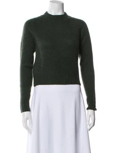 Pre-owned Vince Cashmere Crew Neck Sweater In Green