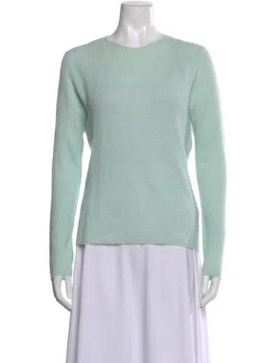 Pre-owned Vince Cashmere Crew Neck Sweater In Green